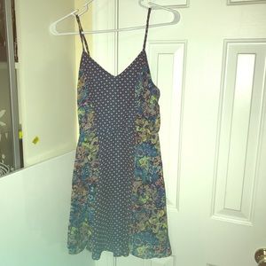 Dark blue floral dress
